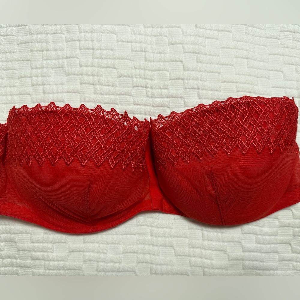 La Perla Red Strapless Bra 32C